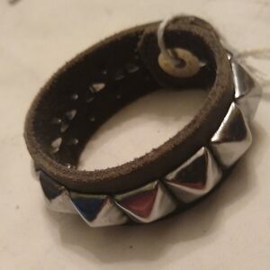 Studded Leather C-Ring, w/ teeth, #27